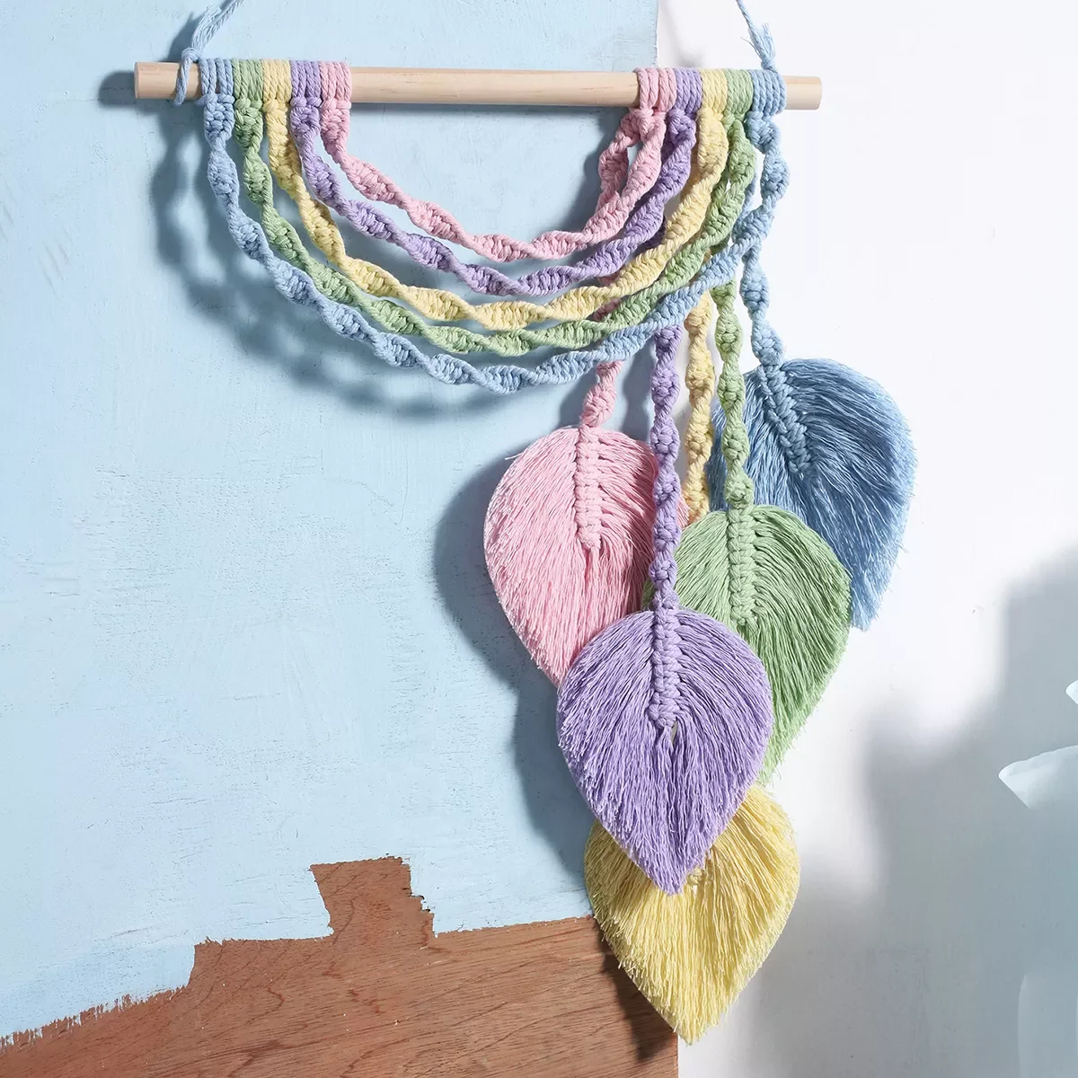 Leaf Macrame Wall Hanging Boho Room Home Decor Woven Aesthetic Wall Tapestry Home living Room Wedding Decoration Gift
Leaf Macrame Wall Hanging Boho Room Home Decor Woven Aesthetic Wall Tapestry Home living Room Wedding Decoration Gift