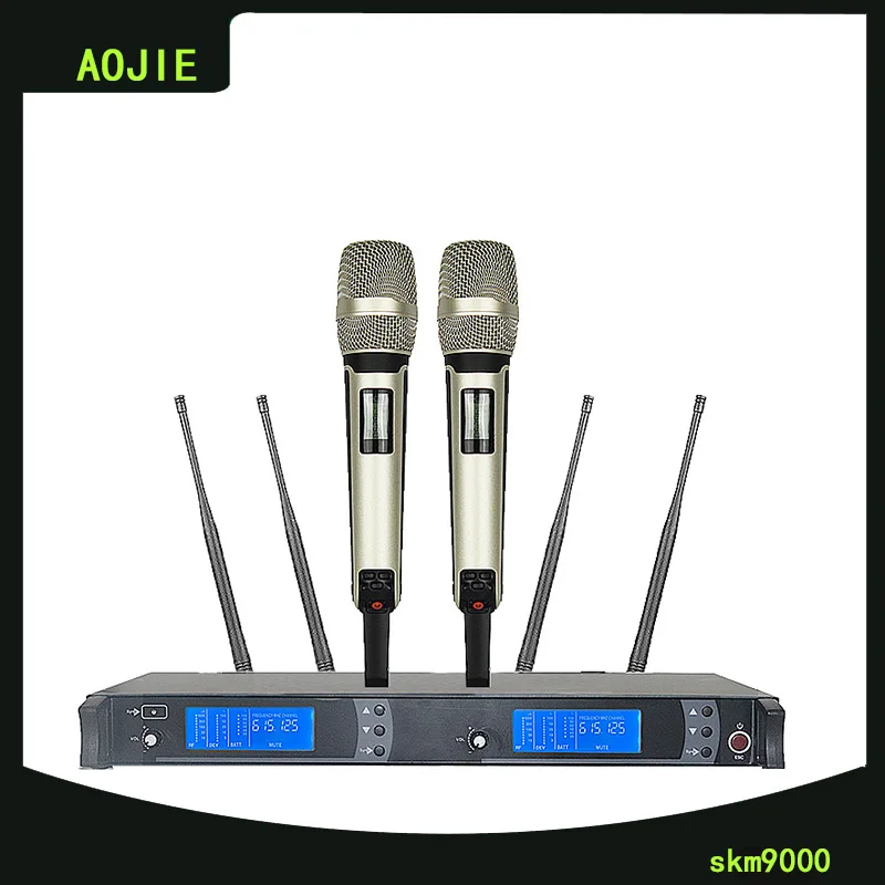 Профессиональный беспроводной двойной микрофон aojie skm9000 skm 9000, подходит для выступлений на сцене, пения
Профессиональный беспроводной двойной микрофон aojie skm9000 skm 9000, подходит для выступлений на сцене, пения