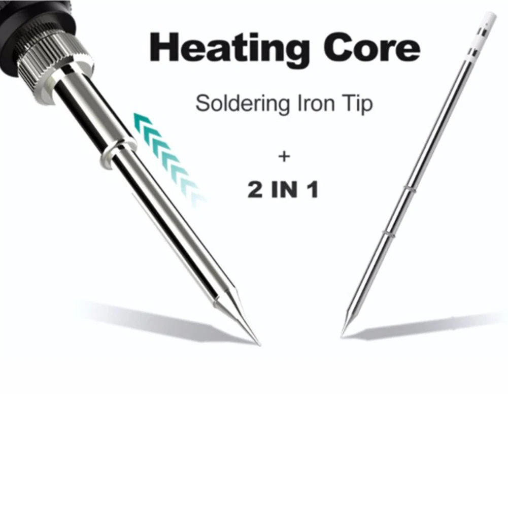1pc 2 In 1 T12 Heating Core Soldering Iron Tip Welding Tip Silver Quick Thermal Conductivity Welding Tools T12-C4 T12-B
1pc 2 In 1 T12 Heating Core Soldering Iron Tip Welding Tip Silver Quick Thermal Conductivity Welding Tools T12-C4 T12-B