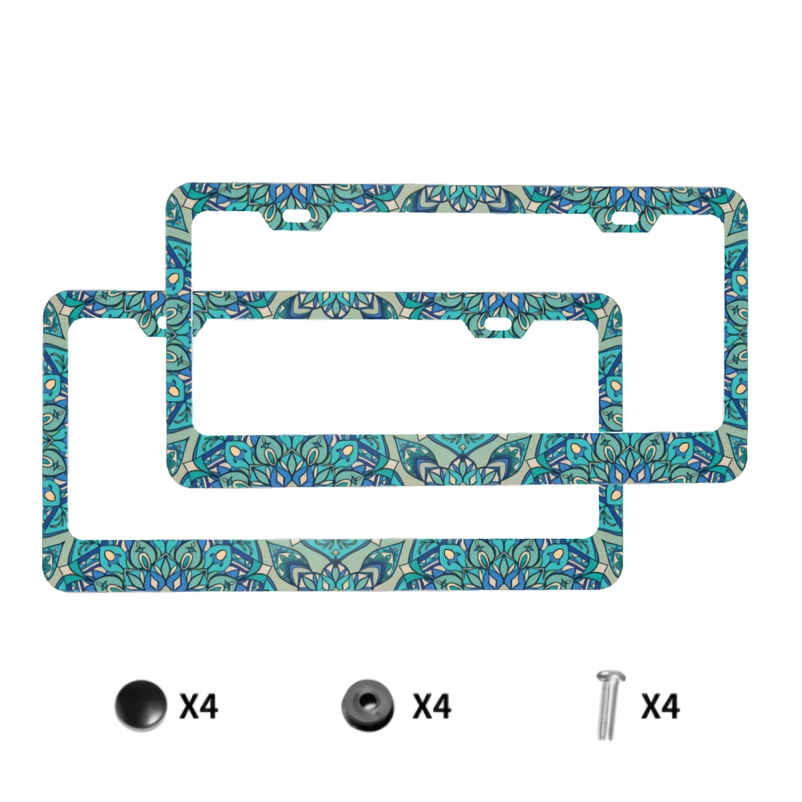 2Pcs 2 Holes Aluminum License Plate Frames Fits All Standard 6x12 Inches US License Plates Includ Screws Blue Mandala
2Pcs 2 Holes Aluminum License Plate Frames Fits All Standard 6x12 Inches US License Plates Includ Screws Blue Mandala