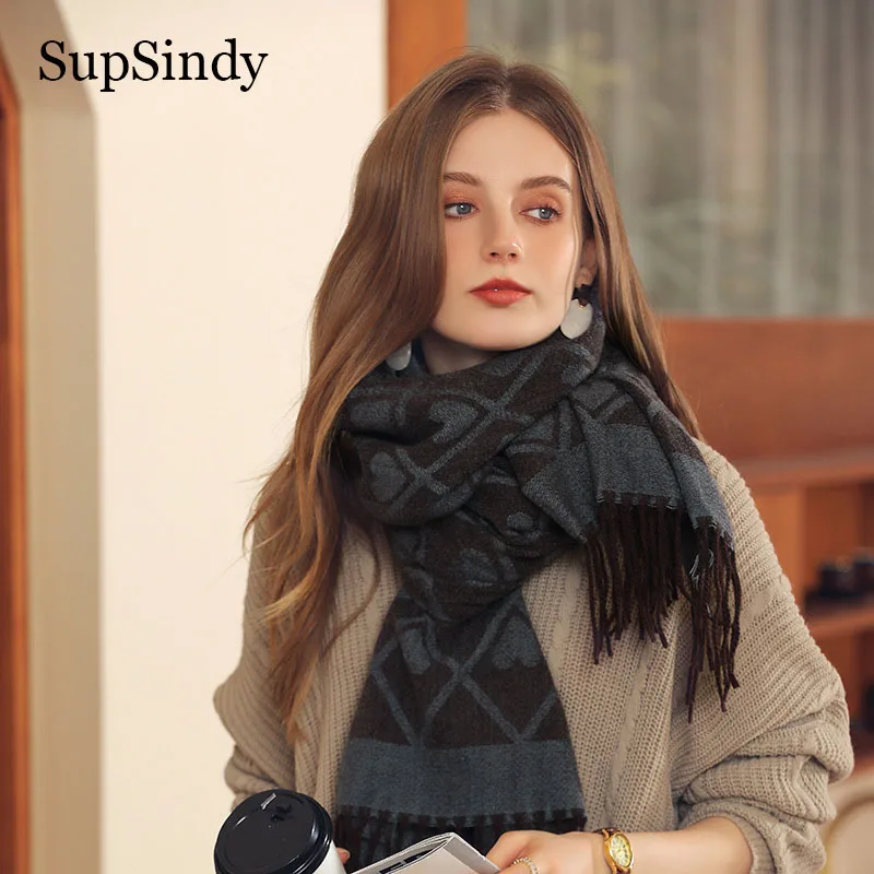 SupSindy Зимний женский клетчатый шарф "Love" с кисточками, толстый теплый кашемировый платок, мягкий шарф из пашмины для женщин, пончо
SupSindy Зимний женский клетчатый шарф "Love" с кисточками, толстый теплый кашемировый платок, мягкий шарф из пашмины для женщин, пончо
