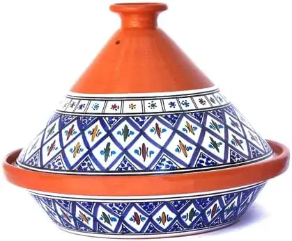 Made and Hand Painted Tagine Pot | Moroccan Ceramic Pots For Cooking and Stew Casserole Slow Cooker (Large, Supreme Turquoise)
Made and Hand Painted Tagine Pot | Moroccan Ceramic Pots For Cooking and Stew Casserole Slow Cooker (Large, Supreme Turquoise)