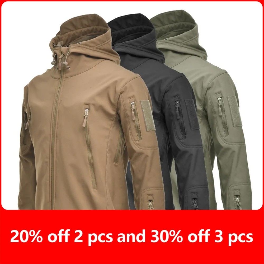 Outer Shark Skin Soft Shell Jacket for Men and Women Plus Velvet Thickening Waterproof Camouflage Tactical Mountaineering Jacket
Outer Shark Skin Soft Shell Jacket for Men and Women Plus Velvet Thickening Waterproof Camouflage Tactical Mountaineering Jacket