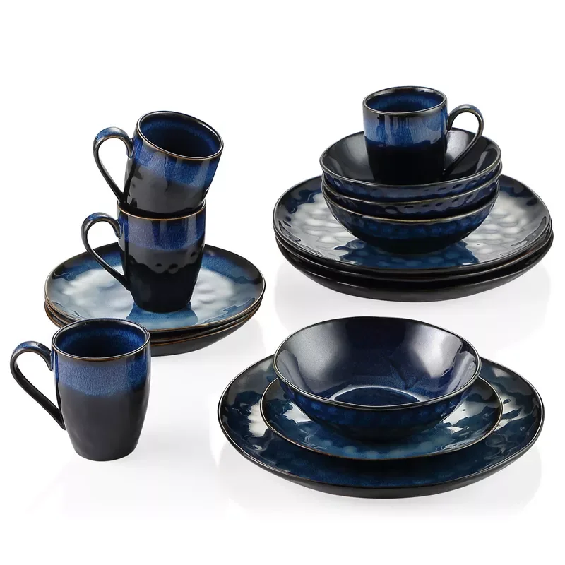 16/32/48-Piece Starry Blue Dinner Set,Kiln Change Glaze Tableware Dinner Set with Dinner Plate,Dessert Plate,Bowl,Mug
16/32/48-Piece Starry Blue Dinner Set,Kiln Change Glaze Tableware Dinner Set with Dinner Plate,Dessert Plate,Bowl,Mug