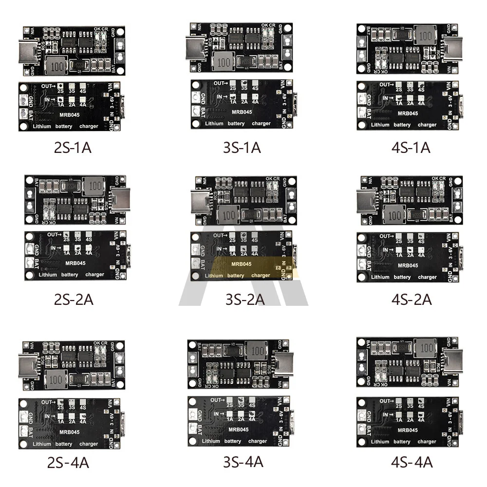 2S 3S 4S DC 3-6V Boost Polymer Lithium Ion Charger Board Type-C to 8.4V 12.6V 16.8V 18650 Lithium Battery Charge Module 1A 2A
2S 3S 4S DC 3-6V Boost Polymer Lithium Ion Charger Board Type-C to 8.4V 12.6V 16.8V 18650 Lithium Battery Charge Module 1A 2A