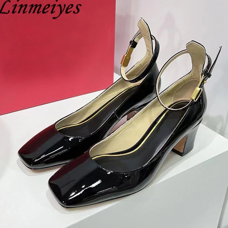New Square Heels Women Pumps Patent Leather Black White Red Party Prom Shoes Ladies Chunky High Heels Runway Shoes Woman
New Square Heels Women Pumps Patent Leather Black White Red Party Prom Shoes Ladies Chunky High Heels Runway Shoes Woman