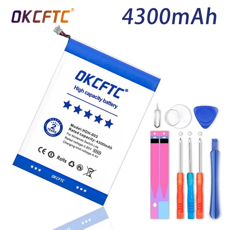 Top Brand 100% New 4600mAh HDH-003 HDH-001 HDH-002 Battery for Nintendo Switch Lite Game Player Batteries + free tools
Top Brand 100% New 4600mAh HDH-003 HDH-001 HDH-002 Battery for Nintendo Switch Lite Game Player Batteries + free tools