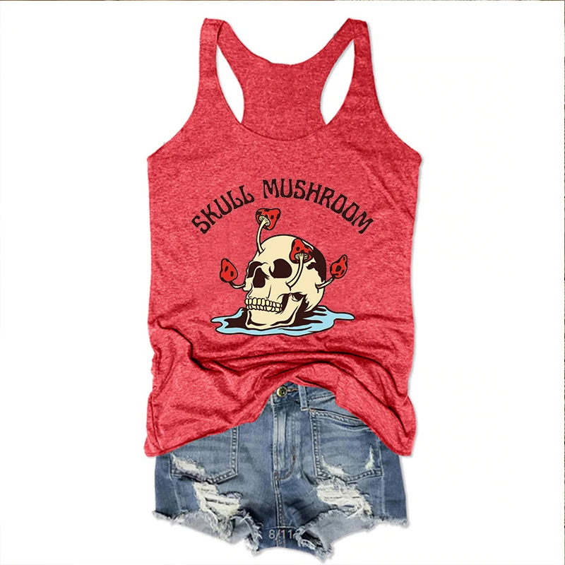 Skull Mushrom Tops Women Skull Shirt Mushroom Print Tank Tops Sexy Streetwear Plant Shirt Cute Tops Women Vintage L
Skull Mushrom Tops Women Skull Shirt Mushroom Print Tank Tops Sexy Streetwear Plant Shirt Cute Tops Women Vintage L