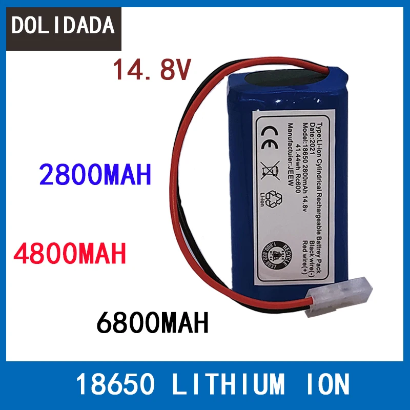 14.8V 2800Mah 4800Mah 6800Mah Vacuum Cleaner Battery 4S1P 18650 Lithium Ion Robot Vacuum Lithium Cleaner Battery Backup Battery
14.8V 2800Mah 4800Mah 6800Mah Vacuum Cleaner Battery 4S1P 18650 Lithium Ion Robot Vacuum Lithium Cleaner Battery Backup Battery