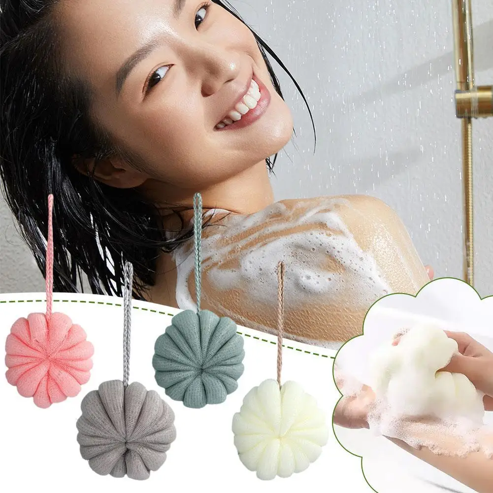 

Bath Bubble Ball Exfoliating Scrubber Soft Shower Mesh Foaming Sponge Body Pumpkin Bath Ball Bathroom Accessories New