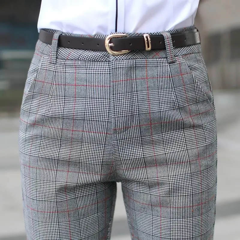 2022 Spring Autumn Casual Ladies Plaid Harem Pants Women's Korean New Fashion Trousers Female Commuter Straight Elegant Pant Q97
2022 Spring Autumn Casual Ladies Plaid Harem Pants Women's Korean New Fashion Trousers Female Commuter Straight Elegant Pant Q97