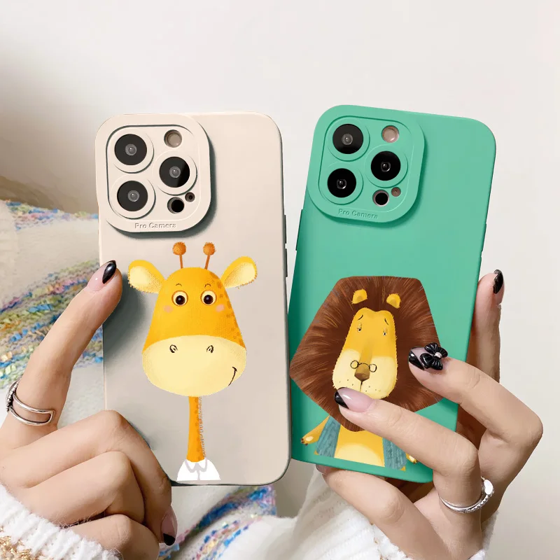 Cute Cartoon Animal Giraffe Phone Case For iPhone 14 13 12 11 Pro Max Lion Cases For iPhone 7 8 Plus SE2 X XS XR Soft Back Cover
Cute Cartoon Animal Giraffe Phone Case For iPhone 14 13 12 11 Pro Max Lion Cases For iPhone 7 8 Plus SE2 X XS XR Soft Back Cover