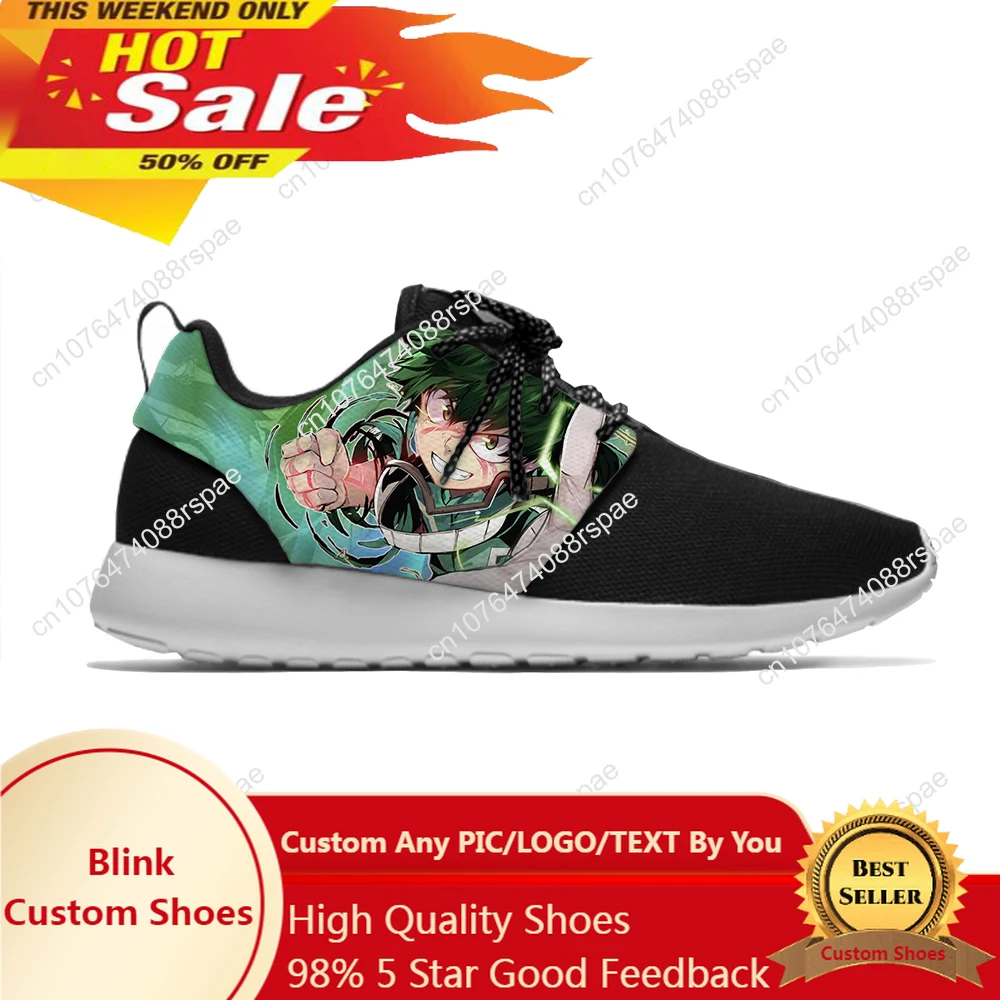 Anime My Hero Academia Midoriya Izuku Deku Personality Sport Running Shoes Harajuku Breathable 3D Print Men Women Mesh Sneakers
Anime My Hero Academia Midoriya Izuku Deku Personality Sport Running Shoes Harajuku Breathable 3D Print Men Women Mesh Sneakers