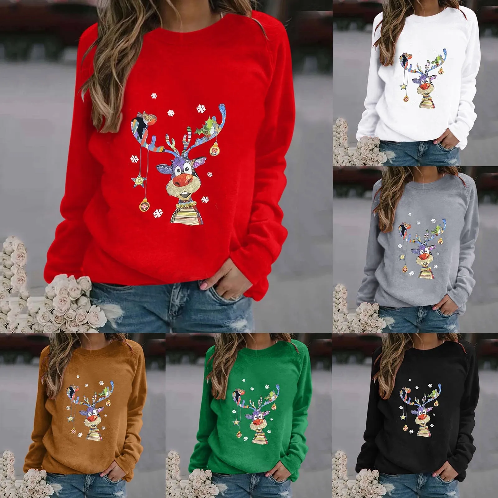 New Sweatshirt Women Winter Chirstmas Print Long-sleeved Sweatshirt Casual Blouse Pullover New Year 2022 новогодние товары
New Sweatshirt Women Winter Chirstmas Print Long-sleeved Sweatshirt Casual Blouse Pullover New Year 2022 новогодние товары