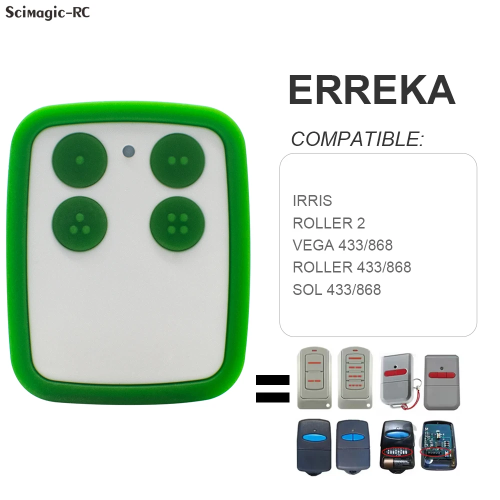 Совместимый ERREKA IRIS ROLLER 2 Гаражный контроллер ERREKA ROLLER VEGA SOL 433 868 Пульт дистанционного управления Гаражный открыватель Передатчик
Совместимый ERREKA IRIS ROLLER 2 Гаражный контроллер ERREKA ROLLER VEGA SOL 433 868 Пульт дистанционного управления Гаражный открыватель Передатчик