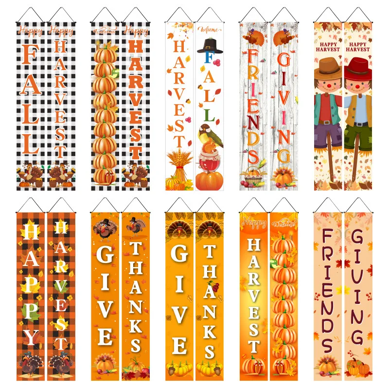 Thanksgiving Day Door Couplet Pumpkin Porch Hanging Banner Harvest Festival Party Decoration 2023 Autumn Farm Theme Party Decor
Thanksgiving Day Door Couplet Pumpkin Porch Hanging Banner Harvest Festival Party Decoration 2023 Autumn Farm Theme Party Decor
