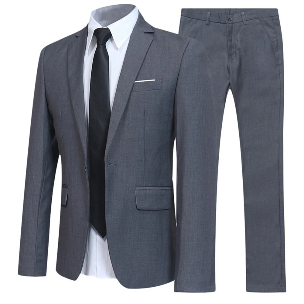 Mens 2 Piece Suit Blazer Slim Fit Tuxedo Jacket Coat And Pants Set Wedding Solid Color Formal Party Slim Suits Men's Clothing
Mens 2 Piece Suit Blazer Slim Fit Tuxedo Jacket Coat And Pants Set Wedding Solid Color Formal Party Slim Suits Men's Clothing