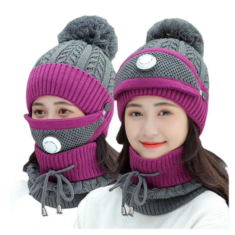 Набор из трех предметов шапка маска шарф сохраняющий тепло полосатая шапка модная цельный женский утолщенный велосипедный головной убор ... 
Набор из трех предметов шапка маска шарф сохраняющий тепло полосатая шапка модная цельный женский утолщенный велосипедный головной убор ...