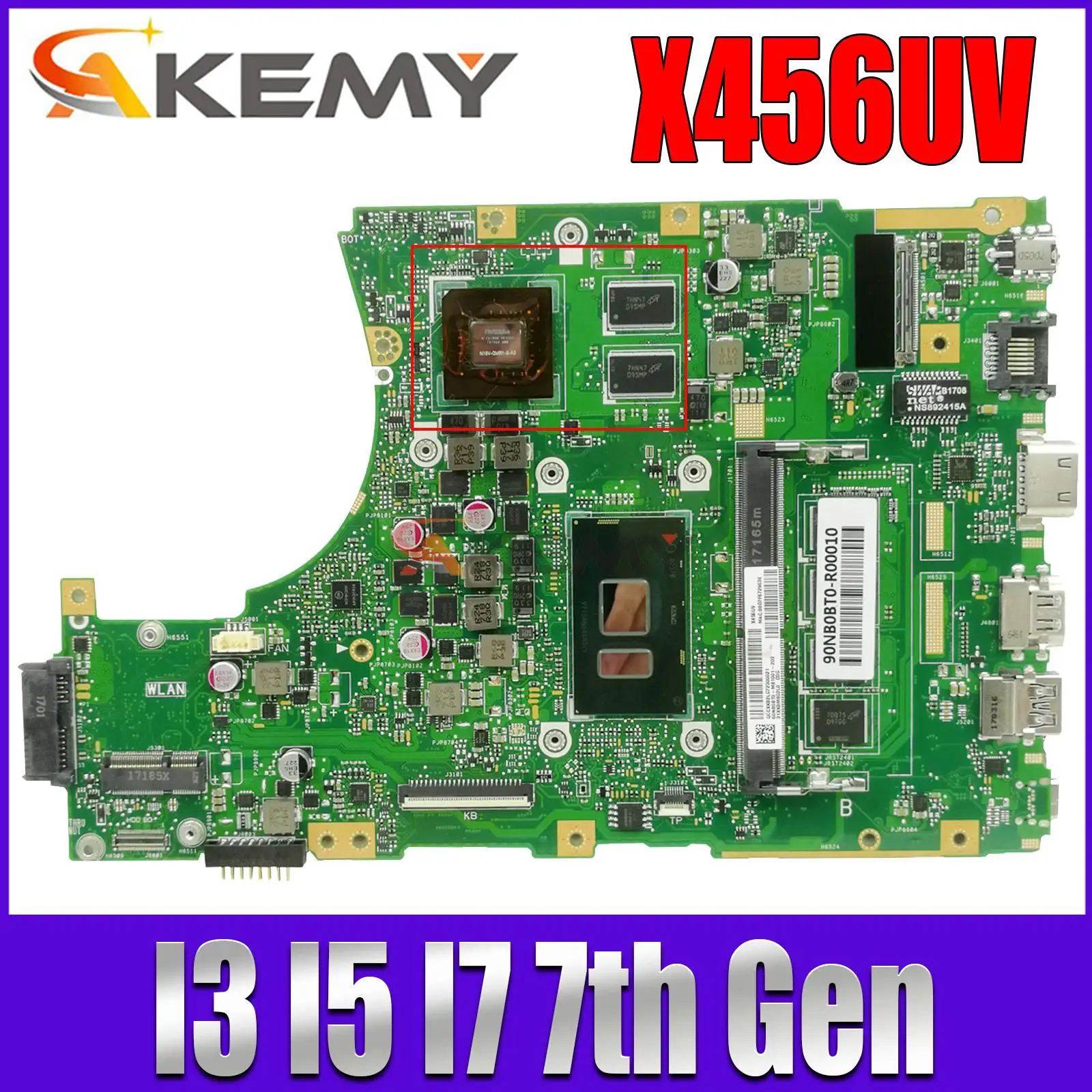 

X456UVK X456UQ X456UJ A456U X456UB F456U X456UV X456 X456UA Laptop Motherboard X456UQK Mainboard I3 I5 I7 DDR3/DDR4 UMA/PM