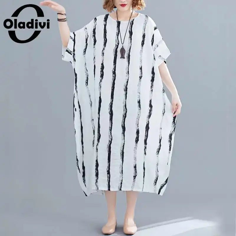 Oladivi Одежда большого размера, женское летнее Полосатое платье, женская мода, повседневные свободные платья-миди с карманами, туника, платья, ...
Oladivi Одежда большого размера, женское летнее Полосатое платье, женская мода, повседневные свободные платья-миди с карманами, туника, платья, ...