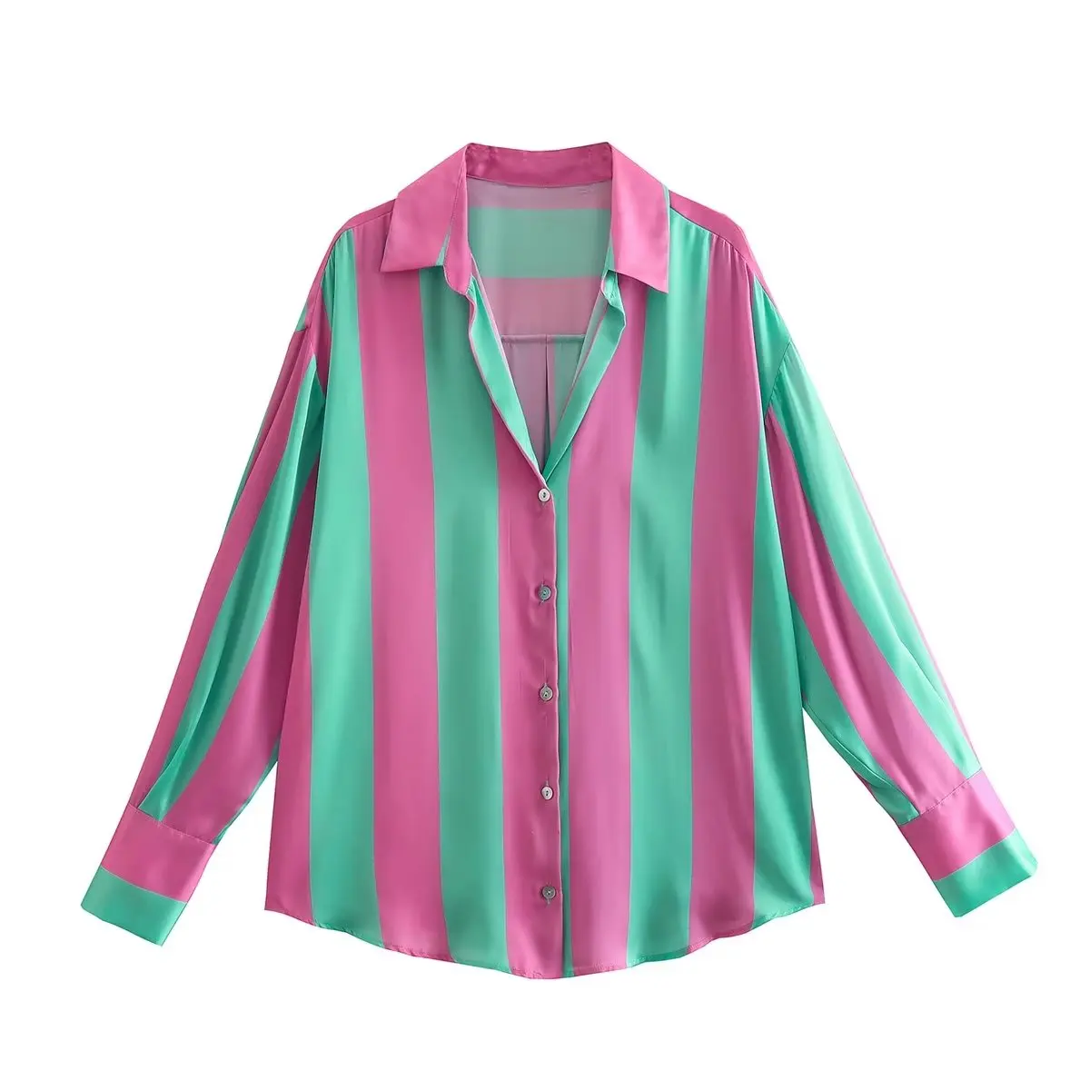 2022 Women Fashion Loose Stripe Shirts Vintage Contrast Color Long Sleeve Front Buttons Female Blouses Blusas Chic Tops
2022 Women Fashion Loose Stripe Shirts Vintage Contrast Color Long Sleeve Front Buttons Female Blouses Blusas Chic Tops