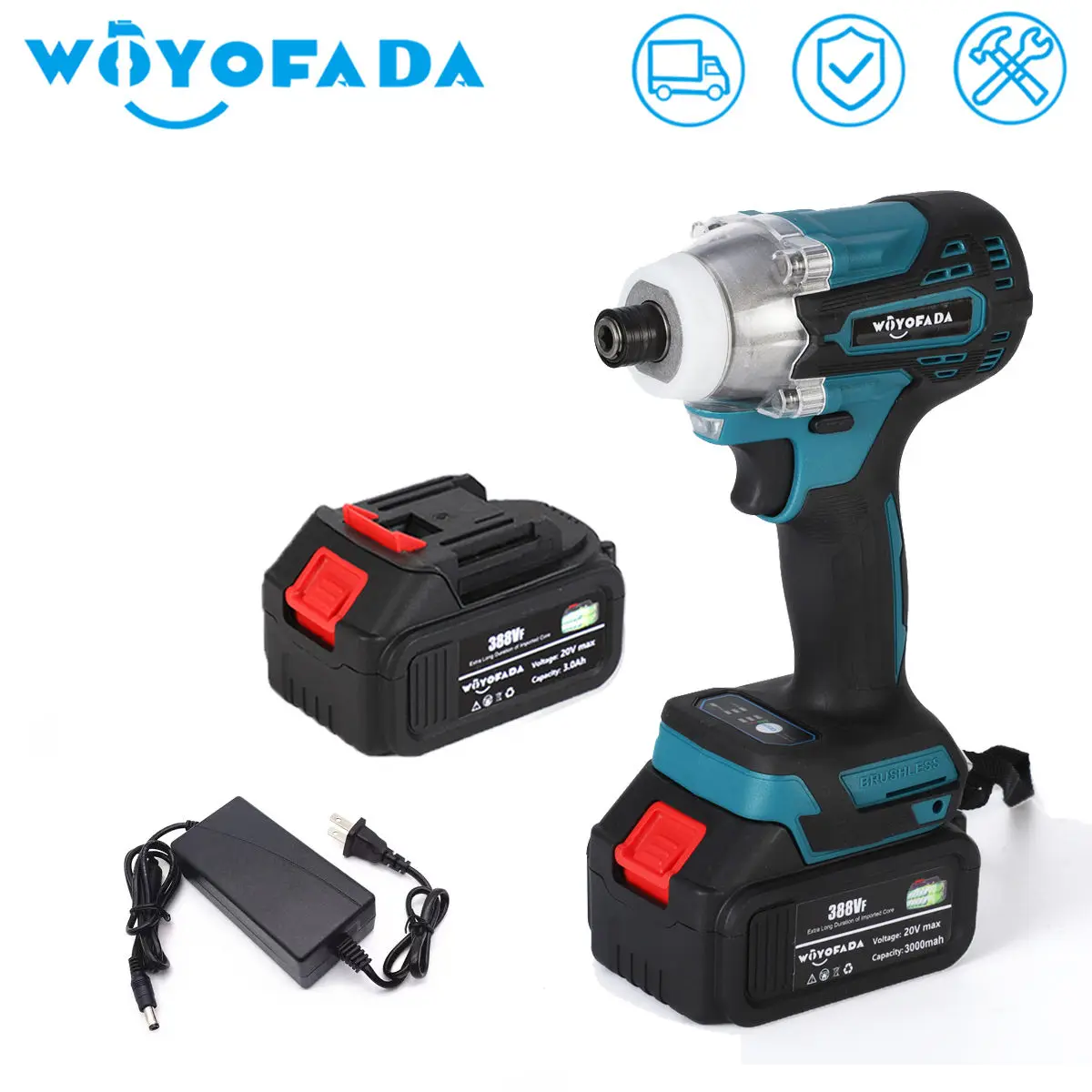 WOYOFADA 18V Cordless Electric Screwdriver 1/4 inch Electric Impact Wrench + LED Light Power Tools For Makita 18V Battery
WOYOFADA 18V Cordless Electric Screwdriver 1/4 inch Electric Impact Wrench + LED Light Power Tools For Makita 18V Battery