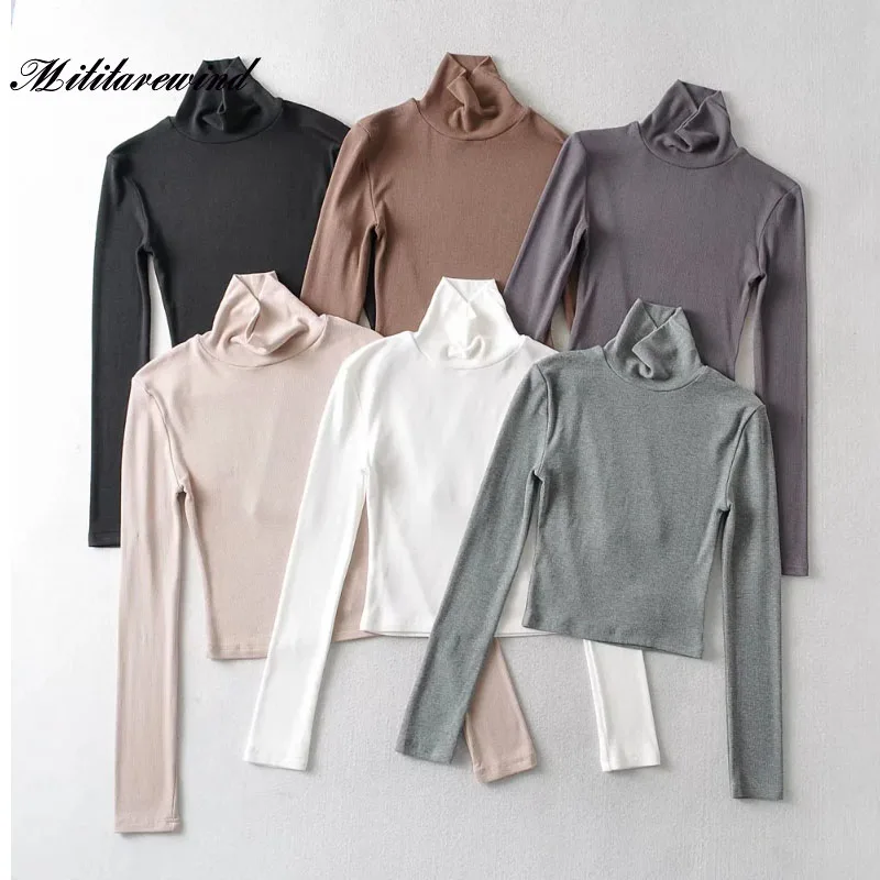 Explosive Style Slim Elastic Tight Bottoming Shirt turtleneck Long Sleeve solid T-shirt Ladies Casual Streetwear Basic Tops
Explosive Style Slim Elastic Tight Bottoming Shirt turtleneck Long Sleeve solid T-shirt Ladies Casual Streetwear Basic Tops