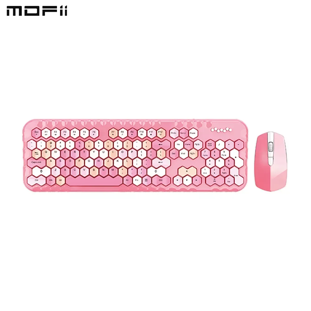 Mofii honey plus Keyboard Mouse Combo Wireless 2.4G Mixed Color 104 Key Keyboard Mouse Set with Honeycomb Keycaps for Girl
Mofii honey plus Keyboard Mouse Combo Wireless 2.4G Mixed Color 104 Key Keyboard Mouse Set with Honeycomb Keycaps for Girl