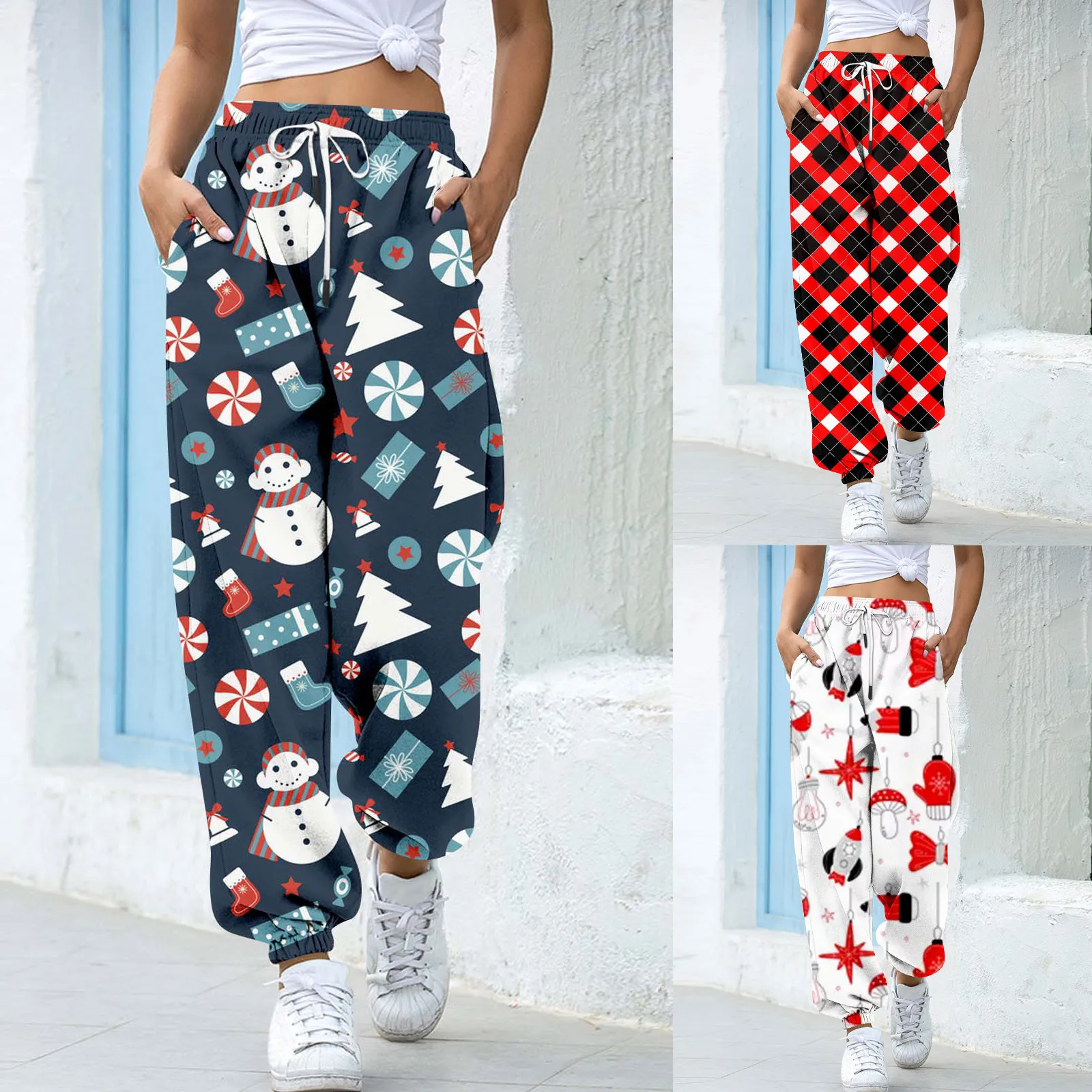 Women's Christmas Print Bottom Sweatpants Pockets High Waist Sporty Gym Athletic Fit Jogger Pants Long Trousers Wide Legged Pant
Women's Christmas Print Bottom Sweatpants Pockets High Waist Sporty Gym Athletic Fit Jogger Pants Long Trousers Wide Legged Pant