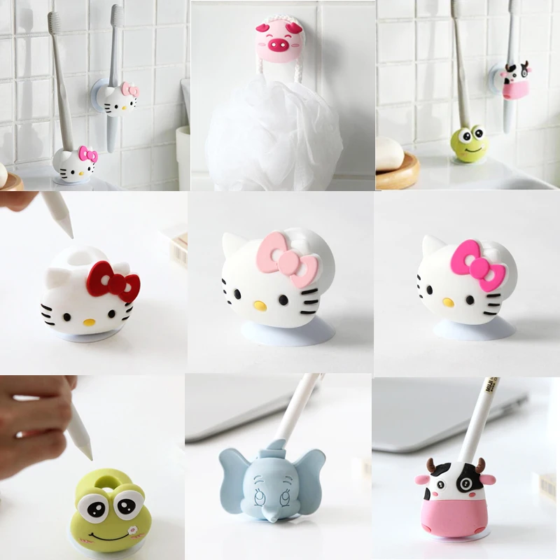 Cartoon Hello Kitty Toothbrush Holder Kawaii Minnie Pooh Bear Wall Storage Rack Anime Suction Cup Hook Bathroom Accessories Tool
Cartoon Hello Kitty Toothbrush Holder Kawaii Minnie Pooh Bear Wall Storage Rack Anime Suction Cup Hook Bathroom Accessories Tool