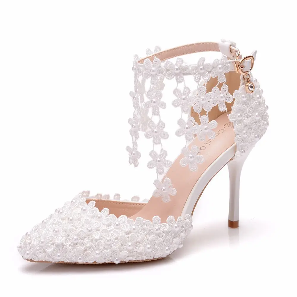 Comemore White Lace Flower Pumps Tassel Elegant Wedding Bridal Shoes Stiletto Pointed High Heel Shoe Women Sandals Heels Luxury
Comemore White Lace Flower Pumps Tassel Elegant Wedding Bridal Shoes Stiletto Pointed High Heel Shoe Women Sandals Heels Luxury