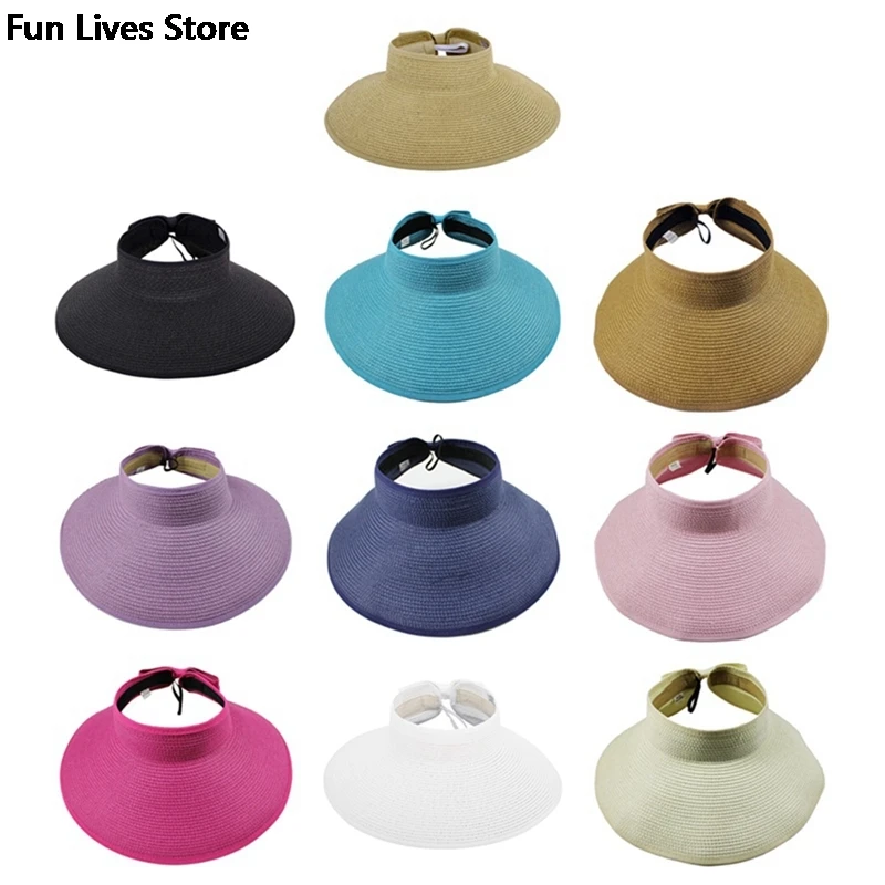 Holiday Panama Women Summer Straw Sun Hat Fashion Wide Brim Beach Caps UV Protection Hats Empty Tops Cap Ladies Chapeau Visors
Holiday Panama Women Summer Straw Sun Hat Fashion Wide Brim Beach Caps UV Protection Hats Empty Tops Cap Ladies Chapeau Visors
