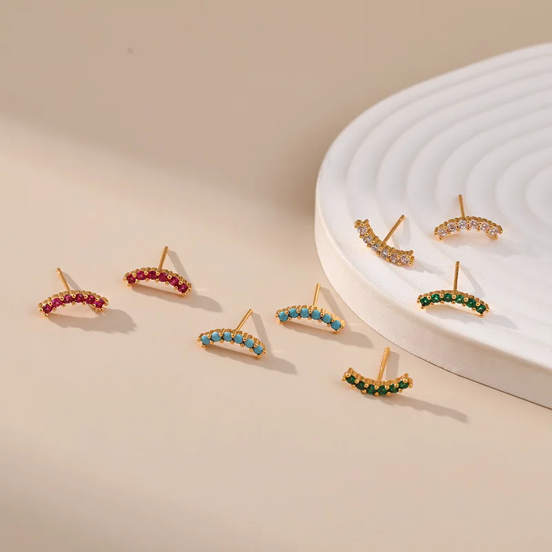 Exquisite Mini Zircon Stripe Piercing Earrings Luxury 18K Gold Plated Calaite Ear Studs For Women Chic Jewelry Gift
Exquisite Mini Zircon Stripe Piercing Earrings Luxury 18K Gold Plated Calaite Ear Studs For Women Chic Jewelry Gift