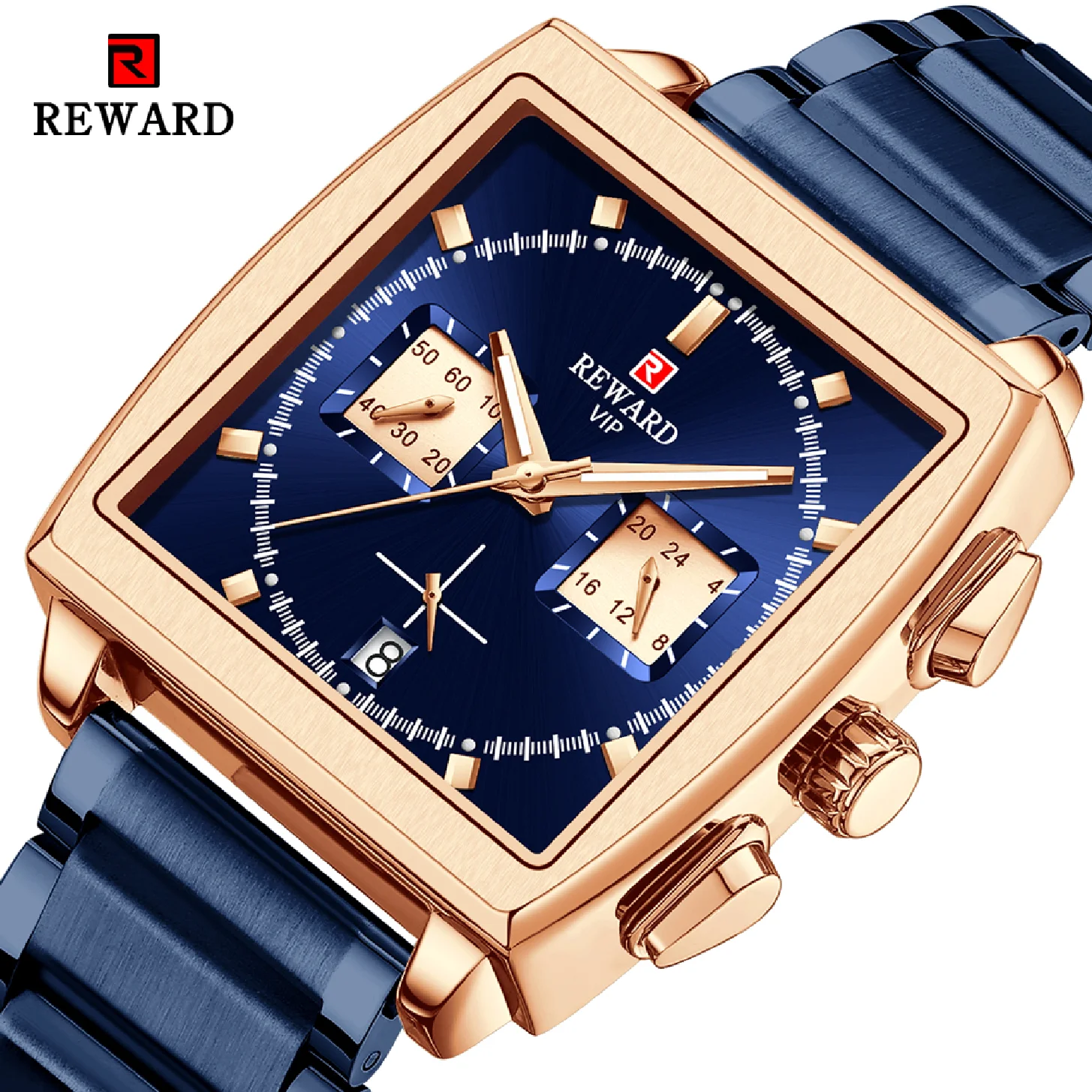 REWARD Men Watch Quartz Chronograph Top Luxury Brand Luminous Sport Wristwatch Male Clock Fashion Square Dial Mens Watches
REWARD Men Watch Quartz Chronograph Top Luxury Brand Luminous Sport Wristwatch Male Clock Fashion Square Dial Mens Watches