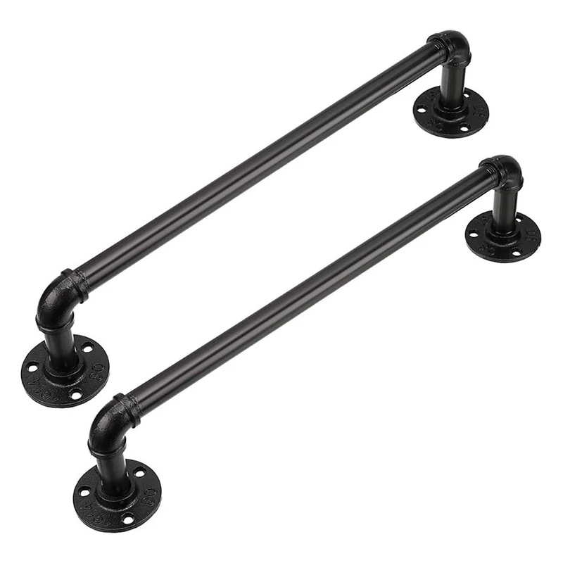 2X Vintage Industrial Pipe Towel Holder Wall Mounted Metal Towel Rack Bar Bathroom Hanging Hanger Accessories Black
2X Vintage Industrial Pipe Towel Holder Wall Mounted Metal Towel Rack Bar Bathroom Hanging Hanger Accessories Black