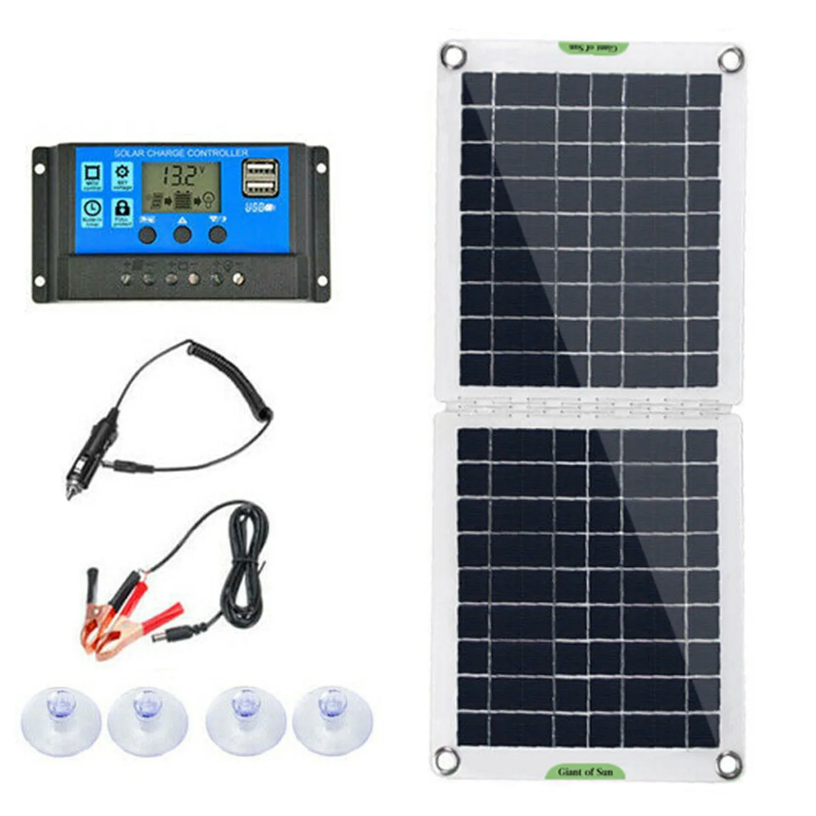 18V 60W Foldable Solar Panel Portable Solar Charger for Phones Tablets Camping Van RV Trip
18V 60W Foldable Solar Panel Portable Solar Charger for Phones Tablets Camping Van RV Trip
