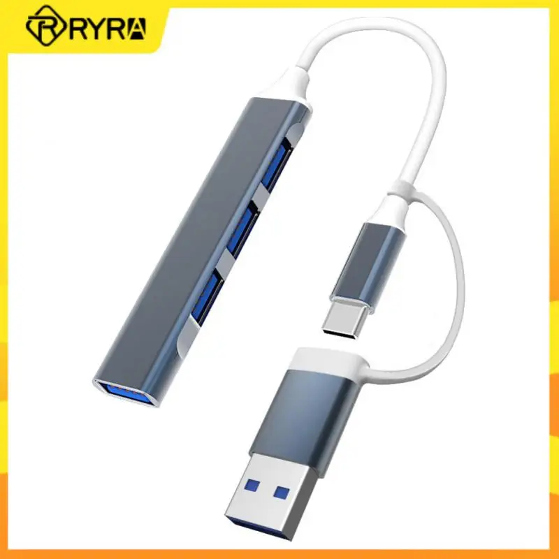 

RYRA USB C HUB 3,0 2,0 Type C 3,1 4 порта многоразветвитель адаптер OTG для ПК Компьютерные аксессуары многопортовый концентратор USB 3,0 2,0 порты