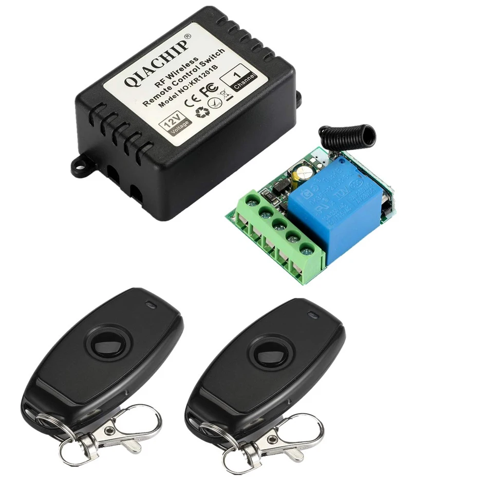 DC 12V 1CH 433Mhz RF Wireless Relay Remote Control Light Momentary Switch Transmitter with Receiver
DC 12V 1CH 433Mhz RF Wireless Relay Remote Control Light Momentary Switch Transmitter with Receiver