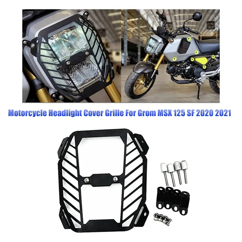 Motorcycle Headlight Protector Guard For Honda MSX125 GROM 125SF 21-23 Head Light Lamp Grille Shield Protection Cover Parts 
Motorcycle Headlight Protector Guard For Honda MSX125 GROM 125SF 21-23 Head Light Lamp Grille Shield Protection Cover Parts
