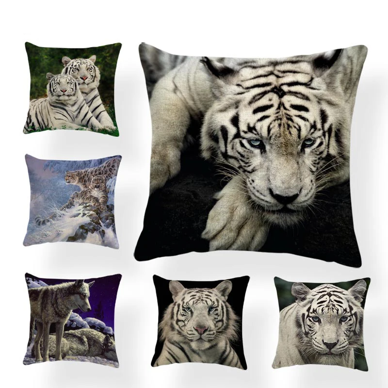 Majestic Handsome Animal Pillowcase White Tiger Snow Leopard Sofa Decoration Cushion Set Wolf Group Owl Polyester Linen Pillow
Majestic Handsome Animal Pillowcase White Tiger Snow Leopard Sofa Decoration Cushion Set Wolf Group Owl Polyester Linen Pillow