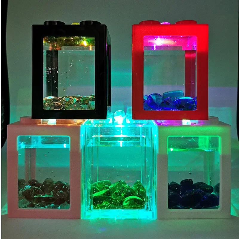 Office desktop small ecological fish tank ornamental shrimp tank ecological Mini Betta tank with light reptile accessories
Office desktop small ecological fish tank ornamental shrimp tank ecological Mini Betta tank with light reptile accessories