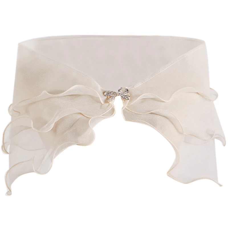 Women Vintage Layered Gauze Shawl Wrap Shrug for rhinestone Buckle Front Wedding Dress Cover Up Sexy Off Shoulder Bolero
Women Vintage Layered Gauze Shawl Wrap Shrug for rhinestone Buckle Front Wedding Dress Cover Up Sexy Off Shoulder Bolero