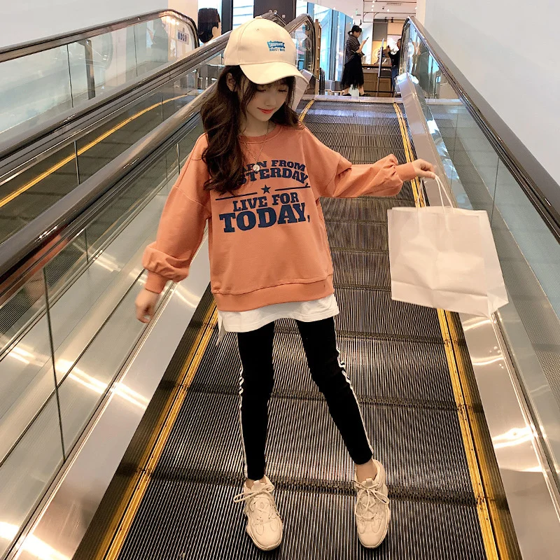 Girls Suit Sweatshirts +Pants Cotton 2Pcs/Sets 2022 Orange Spring Summer School Outfits Sports Sets Kid Baby Children Clothing
Girls Suit Sweatshirts +Pants Cotton 2Pcs/Sets 2022 Orange Spring Summer School Outfits Sports Sets Kid Baby Children Clothing