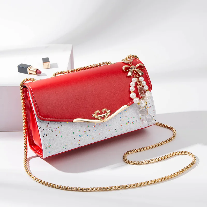 Handbags Women's New INS Shoulder Crossbody Bag Ladies Fashion Versatile Metal Chain Bag Retro Pearl Square Messenger Bag BM105
Handbags Women's New INS Shoulder Crossbody Bag Ladies Fashion Versatile Metal Chain Bag Retro Pearl Square Messenger Bag BM105