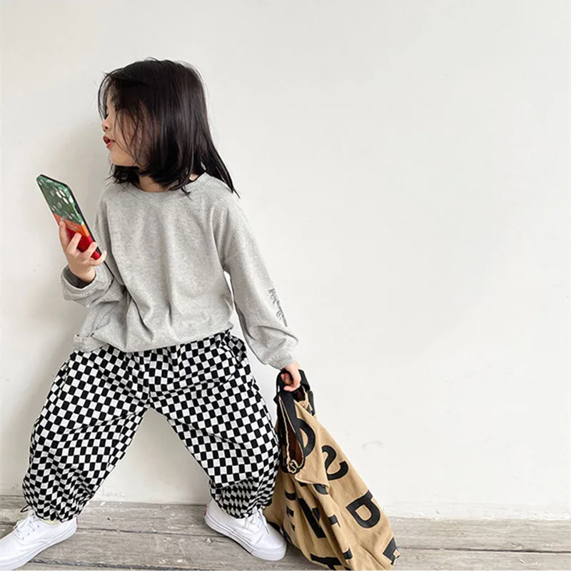 2-8T Toddler Kid Baby Girls Clothes set Spring T Shirt Loose Top Plaid Pants Fashoin Infant Streetwear Children 2pcs Outfits set
2-8T Toddler Kid Baby Girls Clothes set Spring T Shirt Loose Top Plaid Pants Fashoin Infant Streetwear Children 2pcs Outfits set