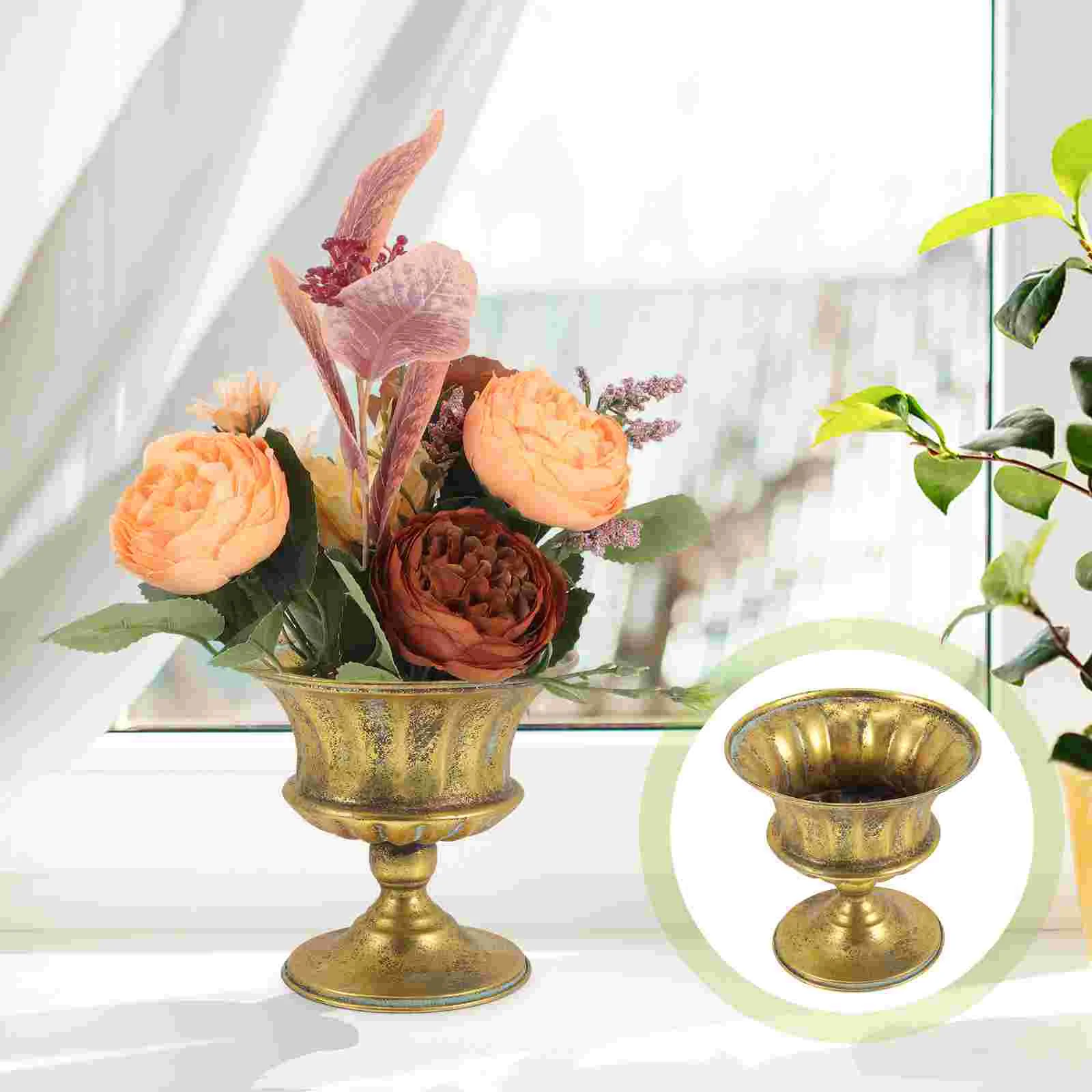 Urn Flower Planter Pot Outdoor Vase Pots Planters Flowerpot Gardening Front Decorative Garden Iron Urns Desktop Metal Wedding
Urn Flower Planter Pot Outdoor Vase Pots Planters Flowerpot Gardening Front Decorative Garden Iron Urns Desktop Metal Wedding