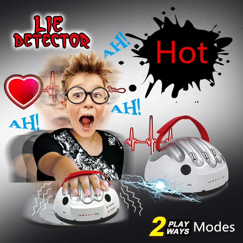 

[Funny] 2 modes Polygraph Adjustable Adult Polygraph Test Electric Shock Lie Detector Shocking Liar truth or Dare Game consoles