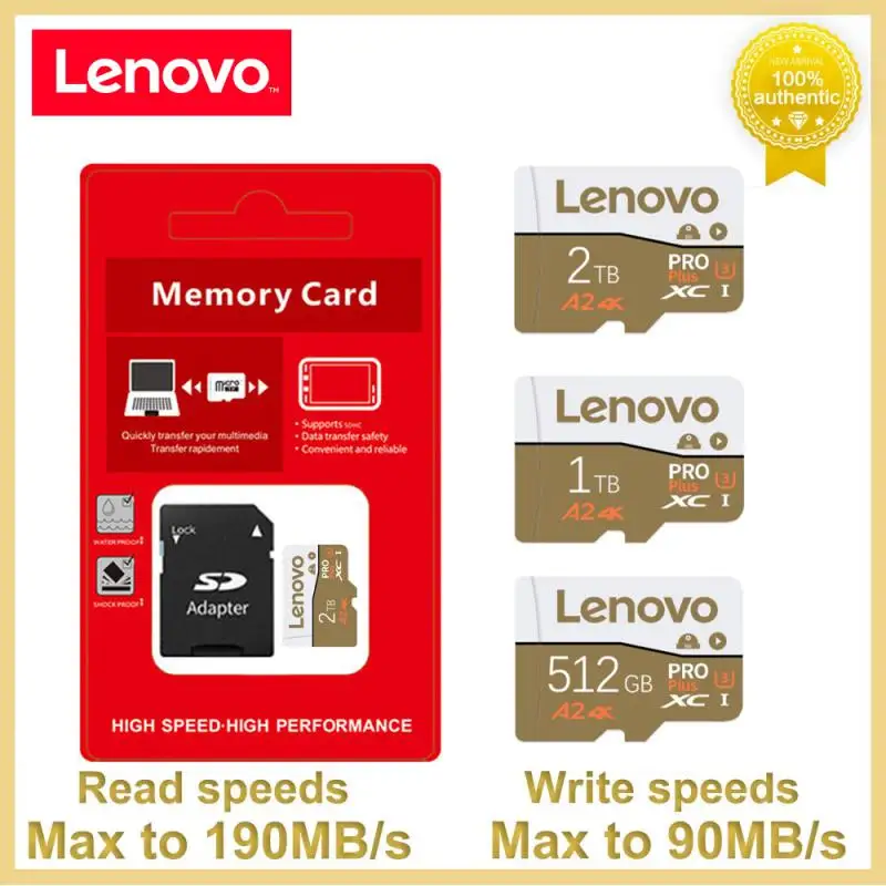 

Водонепроницаемая высокоскоростная флеш-карта Lenovo SD Card Micro TF SD Card 2 ТБ 1TB 512GB 256GB 128GB, карта памяти для nintendo Switch