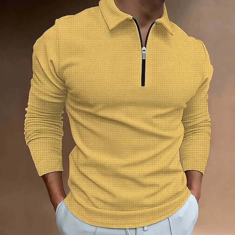 New 2022 Men Polo Shirt Business Autumn Tshirt Long Sleeve Casual Male Polo Shirt Fit Slim England Style Clothing Zipper Shirts
New 2022 Men Polo Shirt Business Autumn Tshirt Long Sleeve Casual Male Polo Shirt Fit Slim England Style Clothing Zipper Shirts