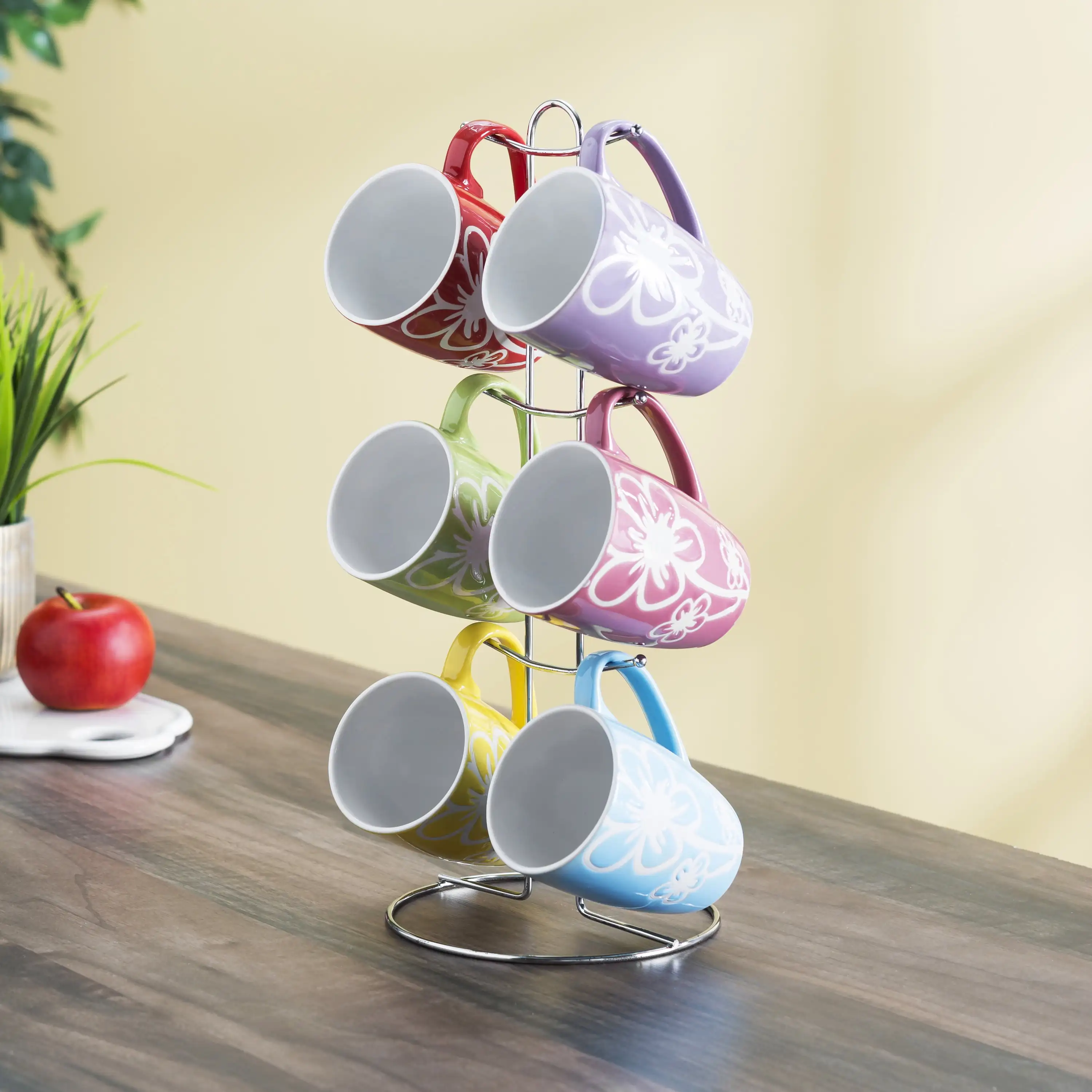 6 Piece Mug Set with Stand, Tea Cup Set , Coffee Cup Set , Ceramic Mug , Mugs Coffee Cups , Cups and Mugs
6 Piece Mug Set with Stand, Tea Cup Set , Coffee Cup Set , Ceramic Mug , Mugs Coffee Cups , Cups and Mugs